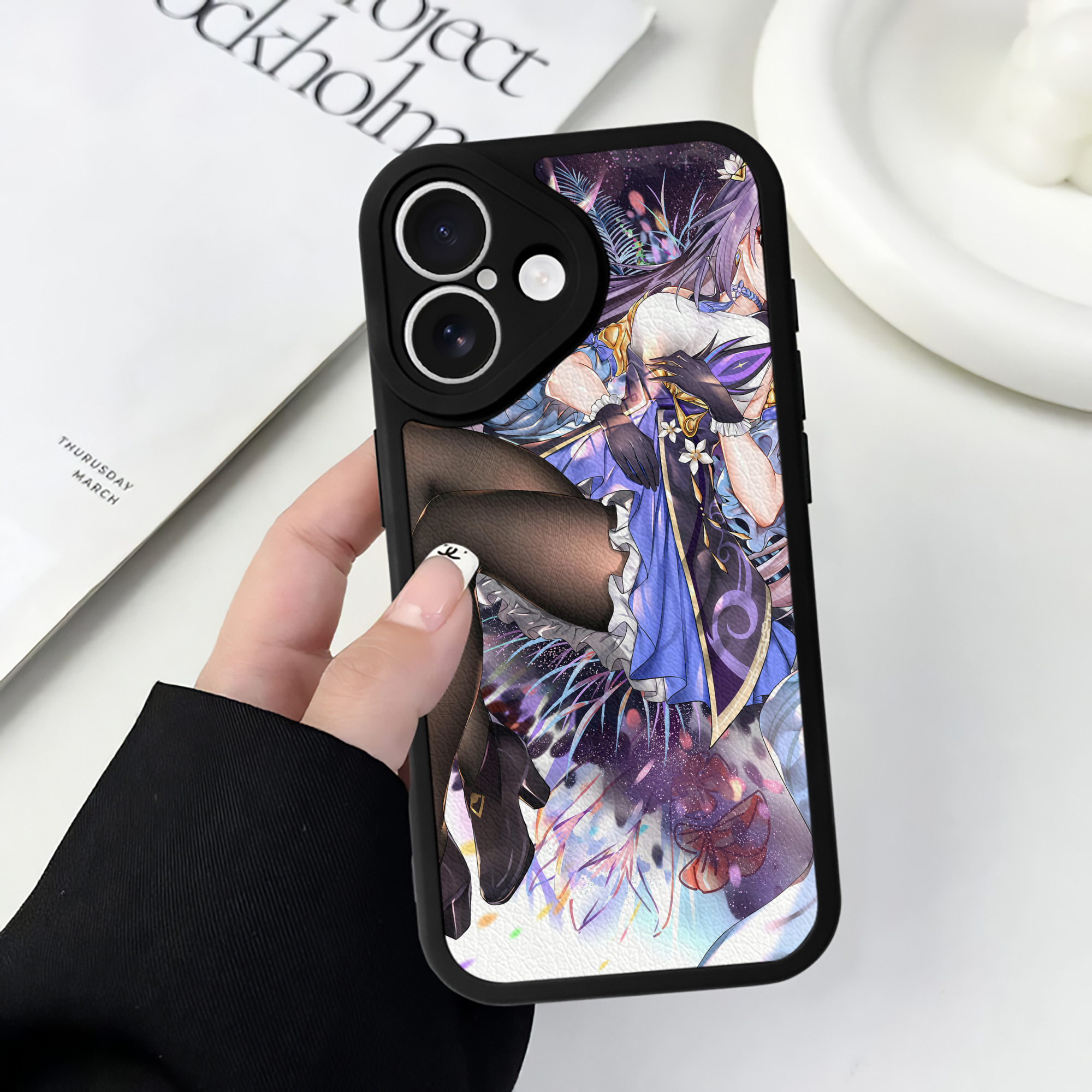 げんし神 genshin 【iPhone 16シリーズ対応】シリコンスマホケース（レザー調） 材質：シリコン